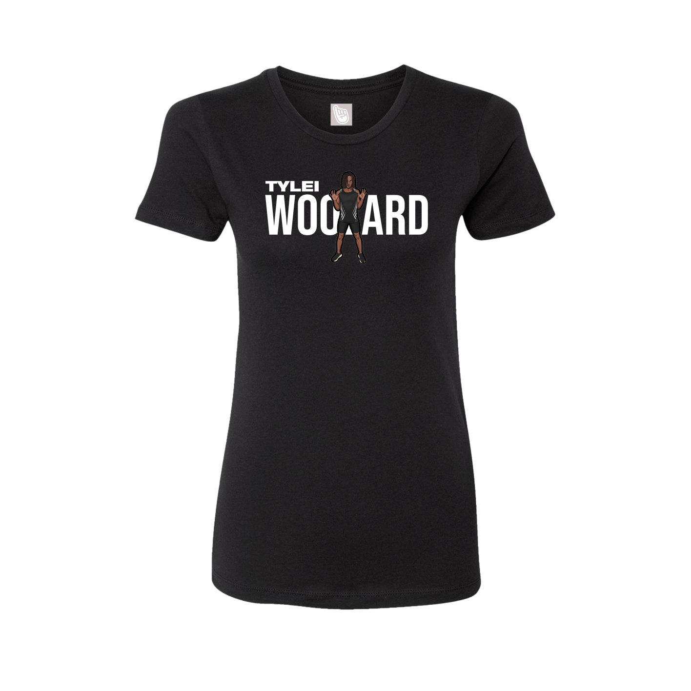 Fitted Women's Tee — Player Name in Black