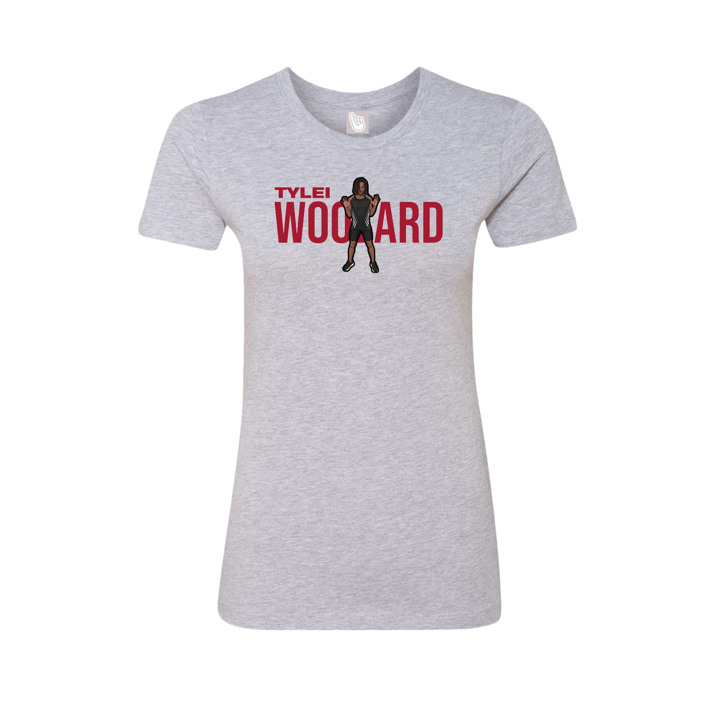 Womens Tee — Player Name in Grey