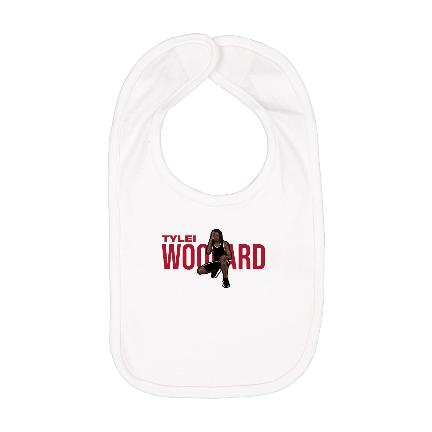 Infant Bib — Player Name in White