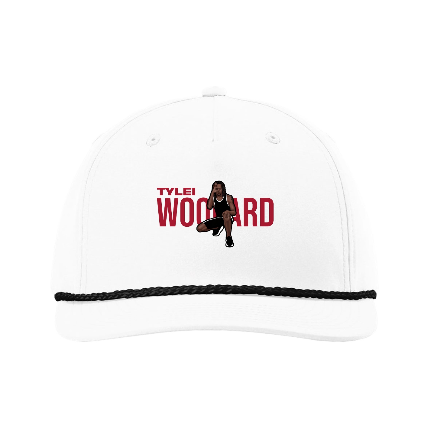 Five-Panel Classic Rope Cap — Player Name in White
