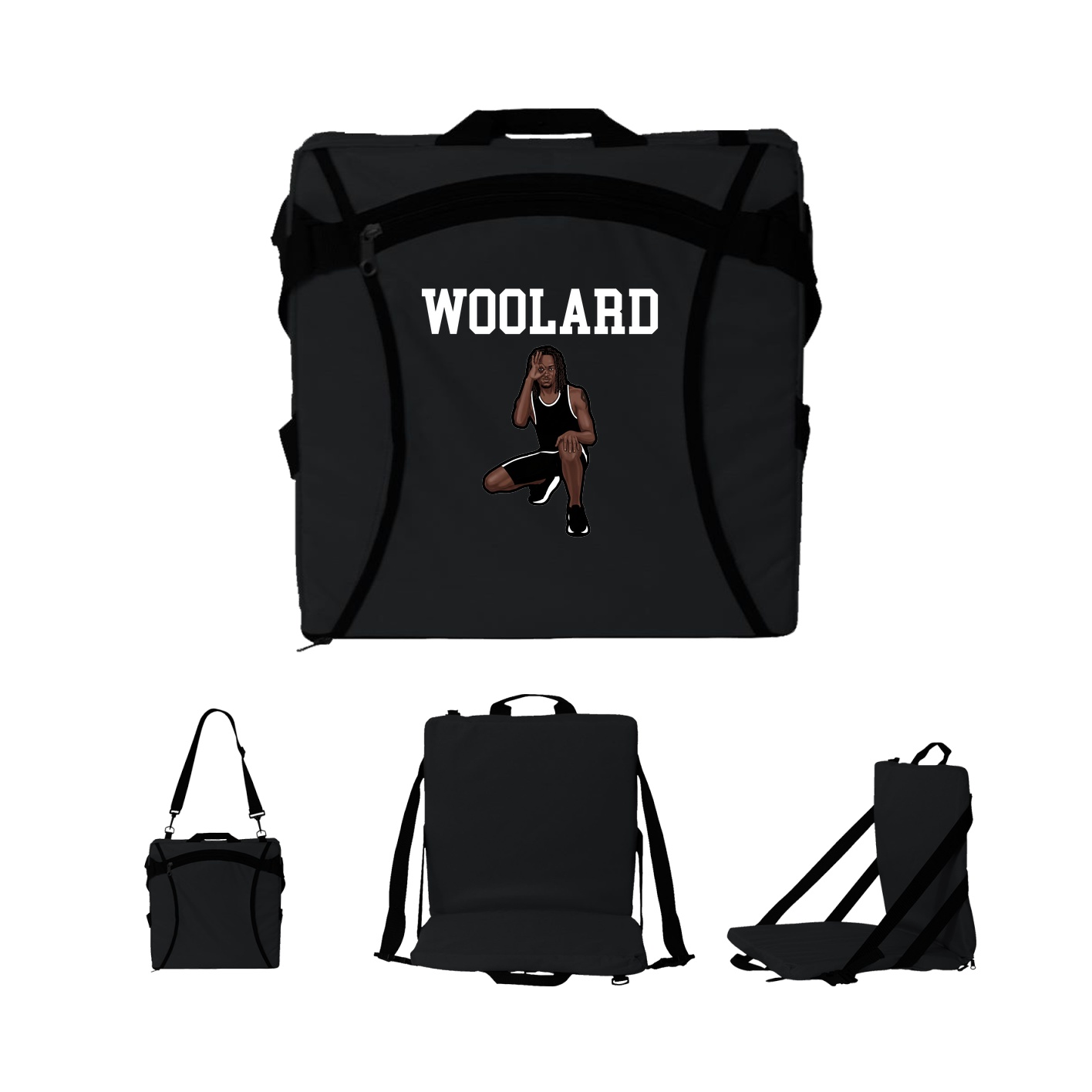 Folding Stadium Seat — Shirsey in Black