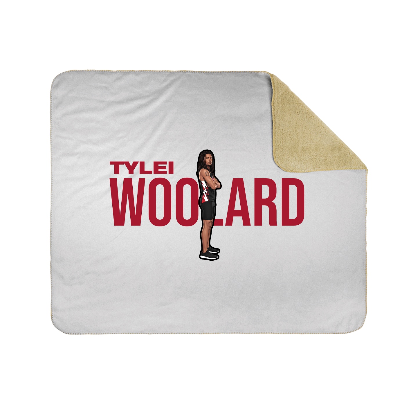 Throw Blanket — Player Name in White