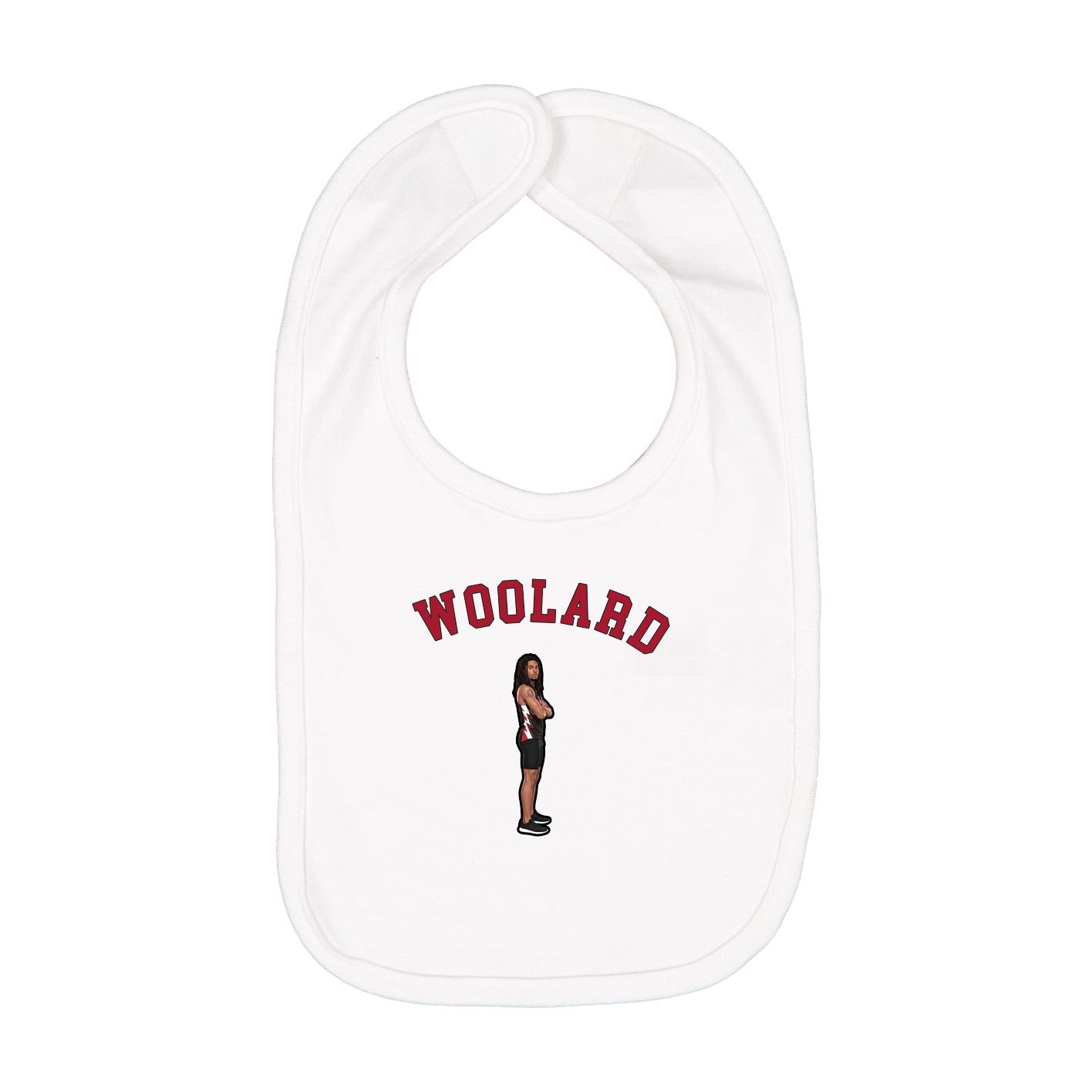 Infant Bib — Shirsey Arch in White