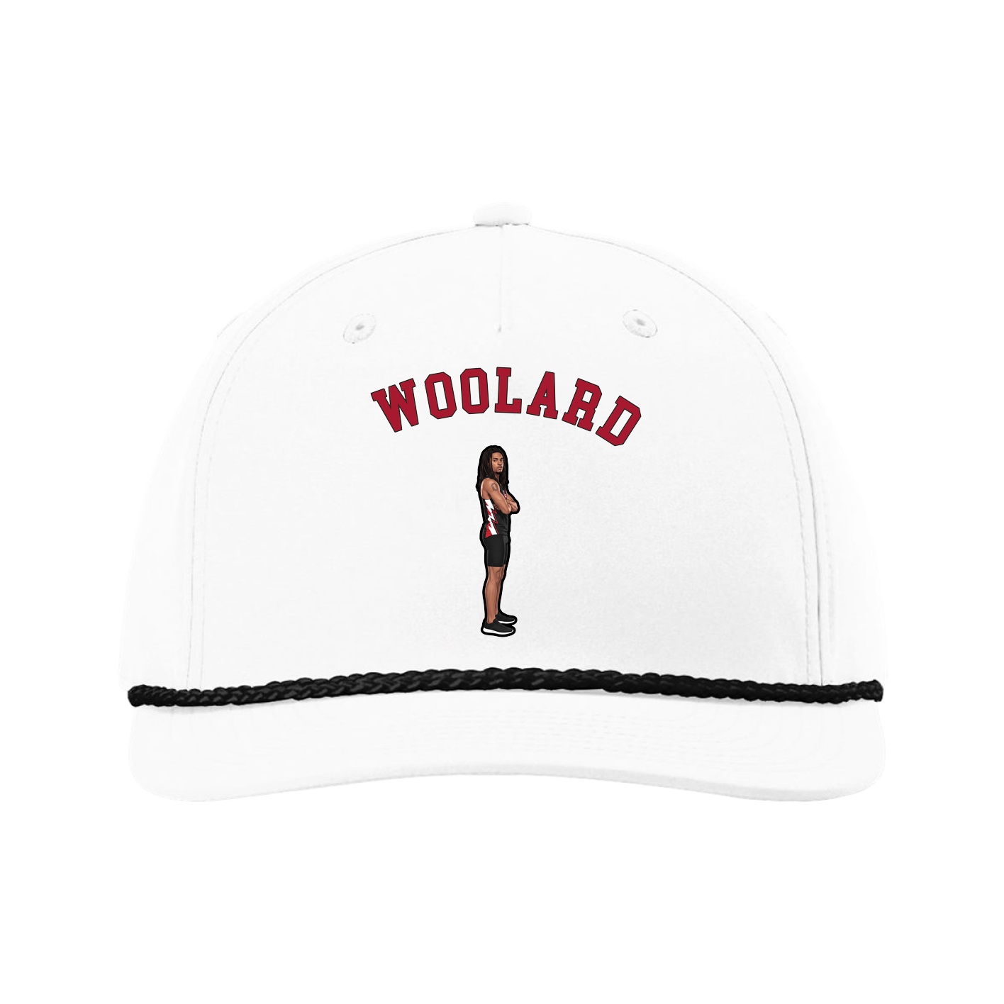 Five-Panel Classic Rope Cap — Shirsey Arch in White