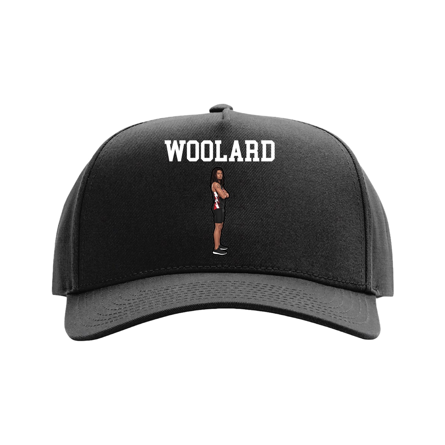 Full Fabric Five-Panel Champ Cap — Shirsey in Black