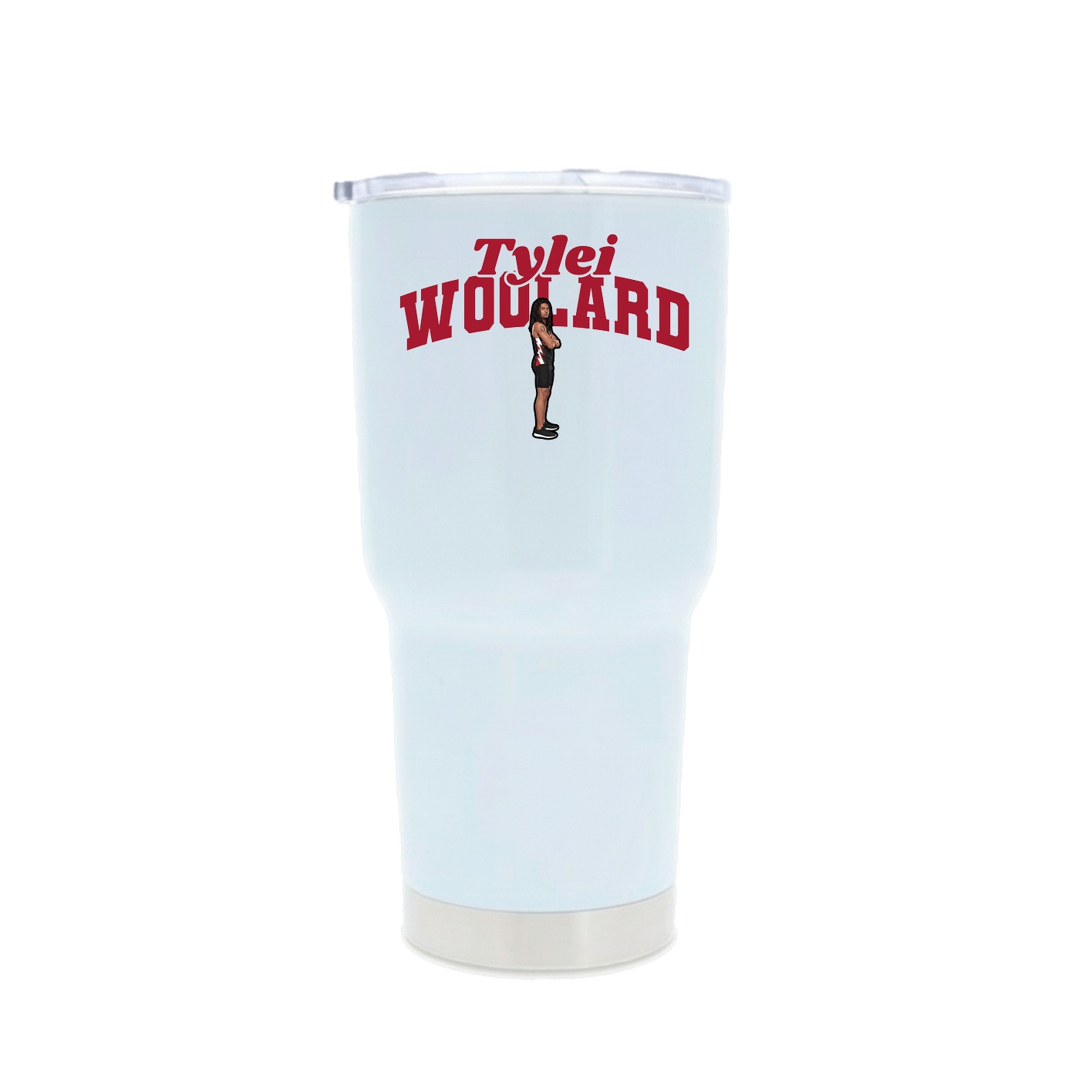 30oz Stainless Steel Tumbler — Signature Arch in White