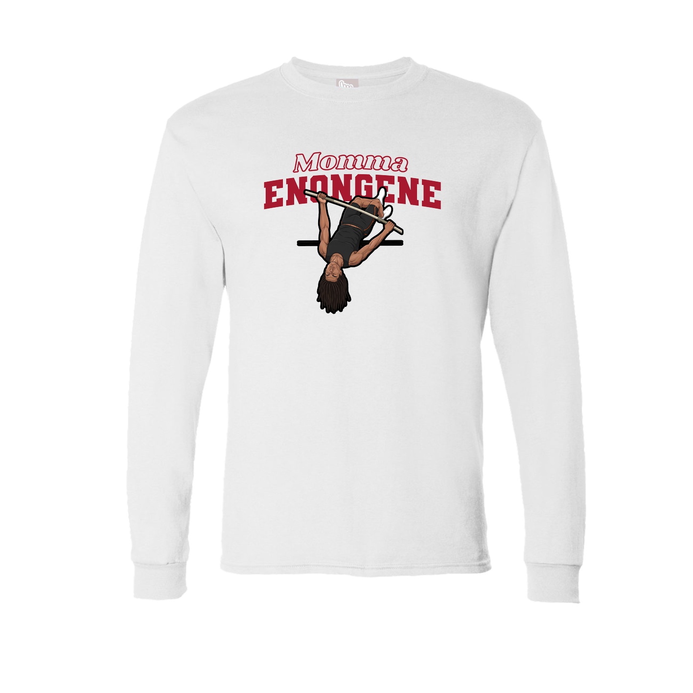 Long Sleeve Tee — Mothers Day Block in White