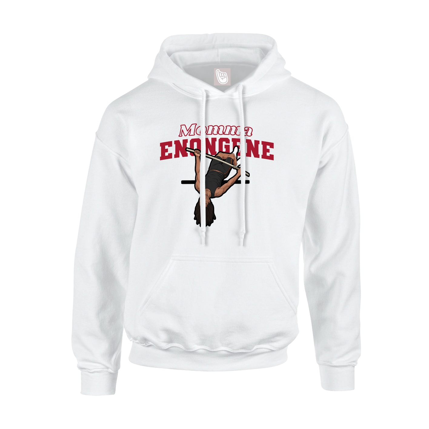 Youth Hoodie — Mothers Day Block in White