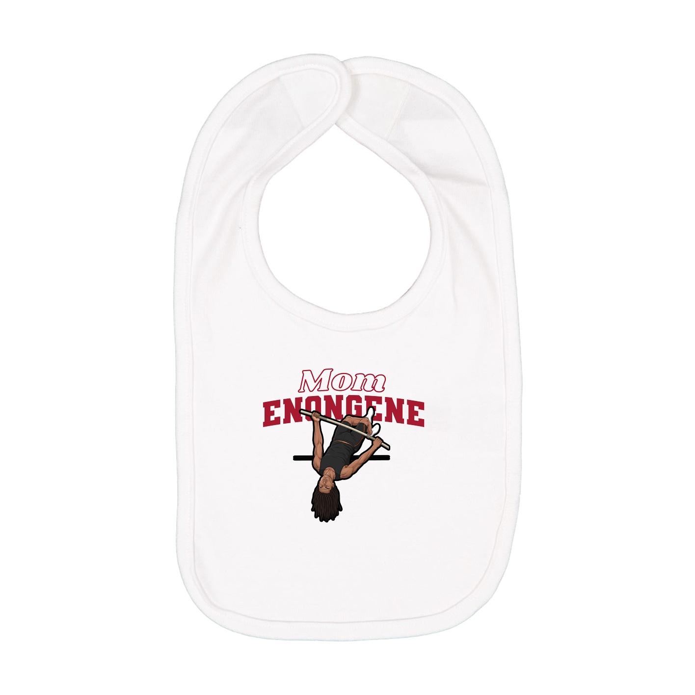 Infant Bib — Mothers Day Block in White