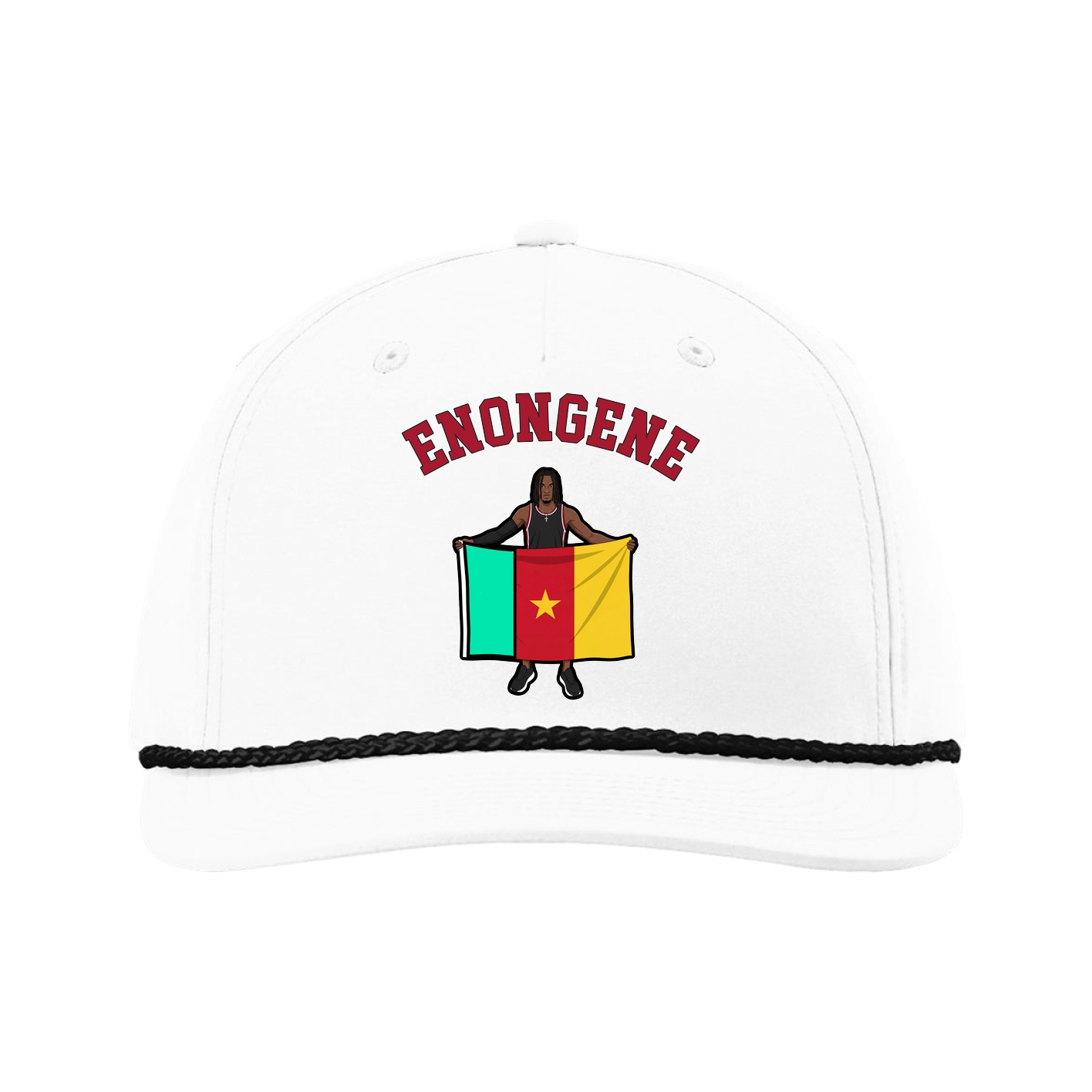 Five-Panel Classic Rope Cap — Shirsey Arch in White