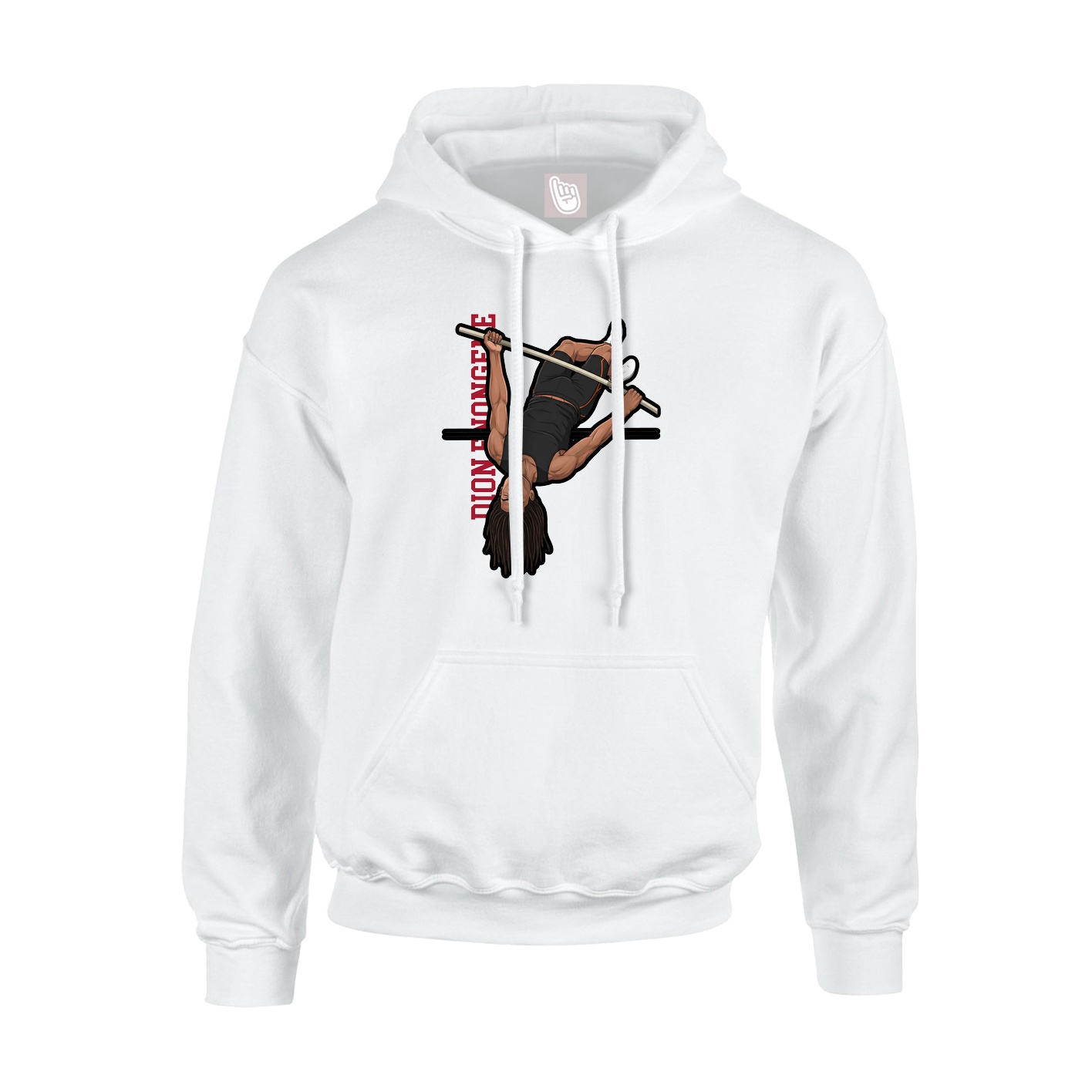 Hoodie — Name Vertical in White