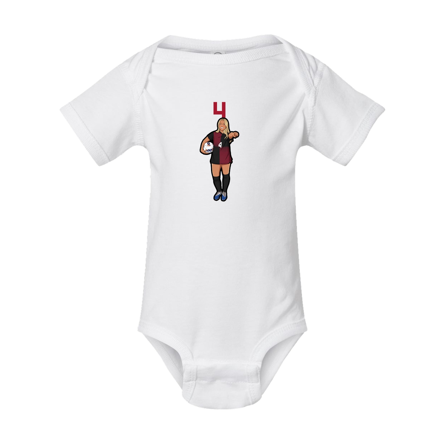 Baby Onesie — Number Top in White