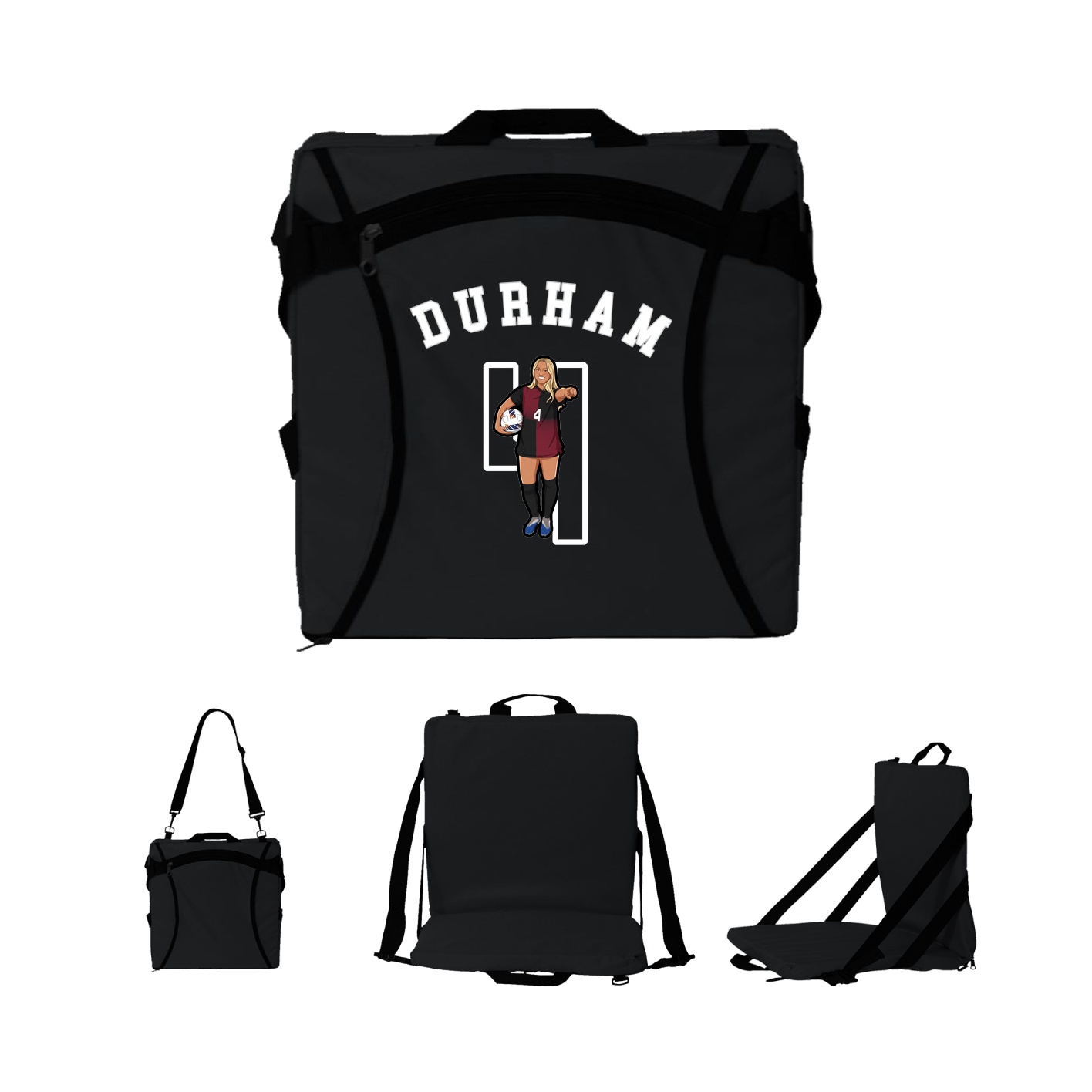 Folding Stadium Seat — Shirsey Arch in Black