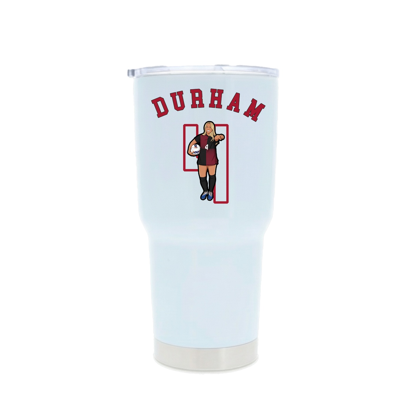 30oz Stainless Steel Tumbler — Shirsey Arch in White