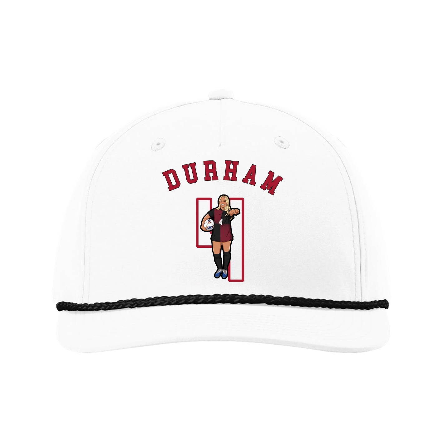 Five-Panel Classic Rope Cap — Shirsey Arch in White