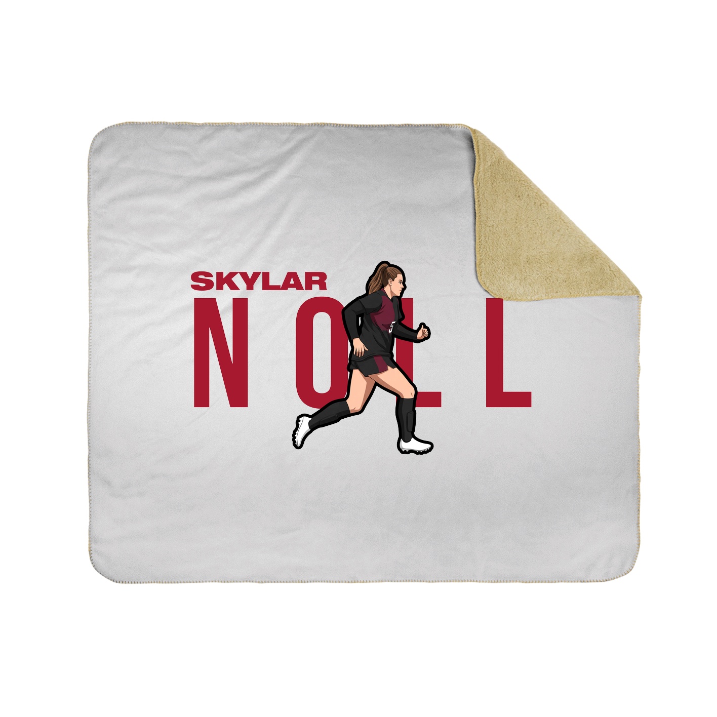 Throw Blanket — Player Name in White