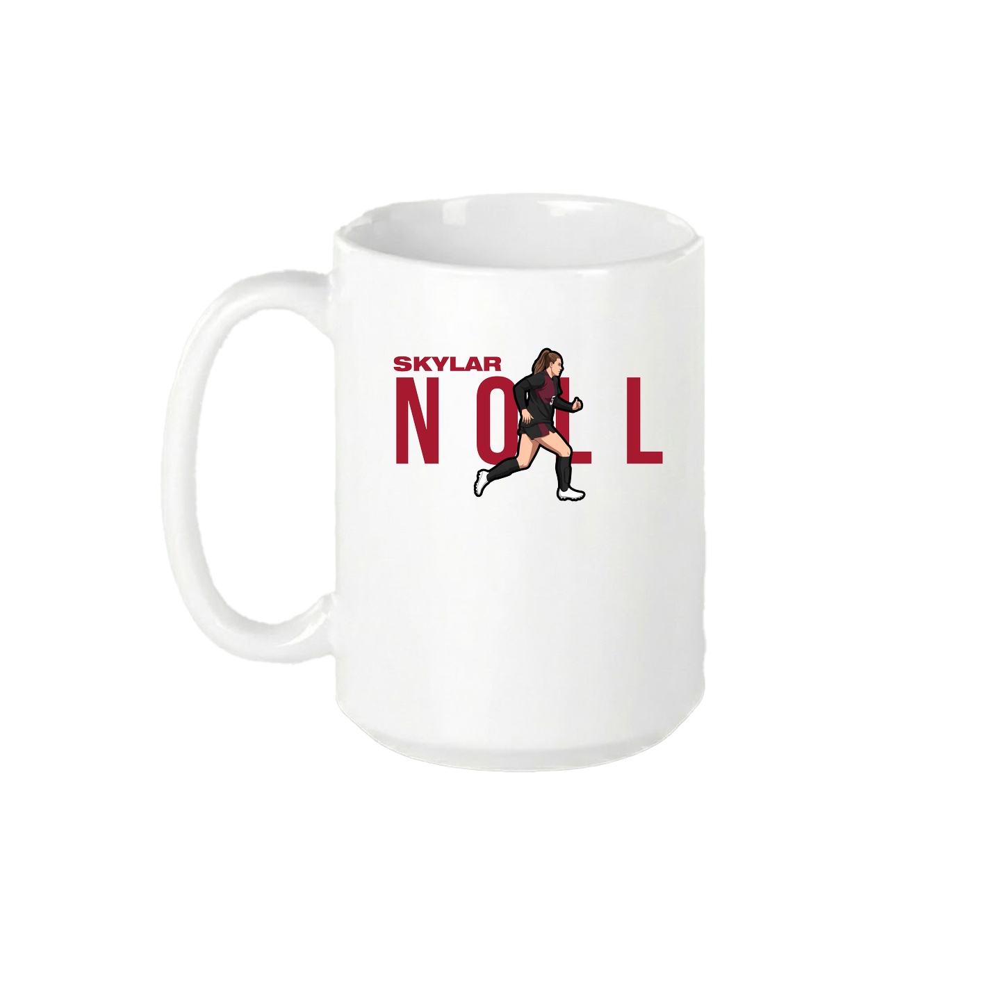 15oz Coffee Mug — Player Name in White