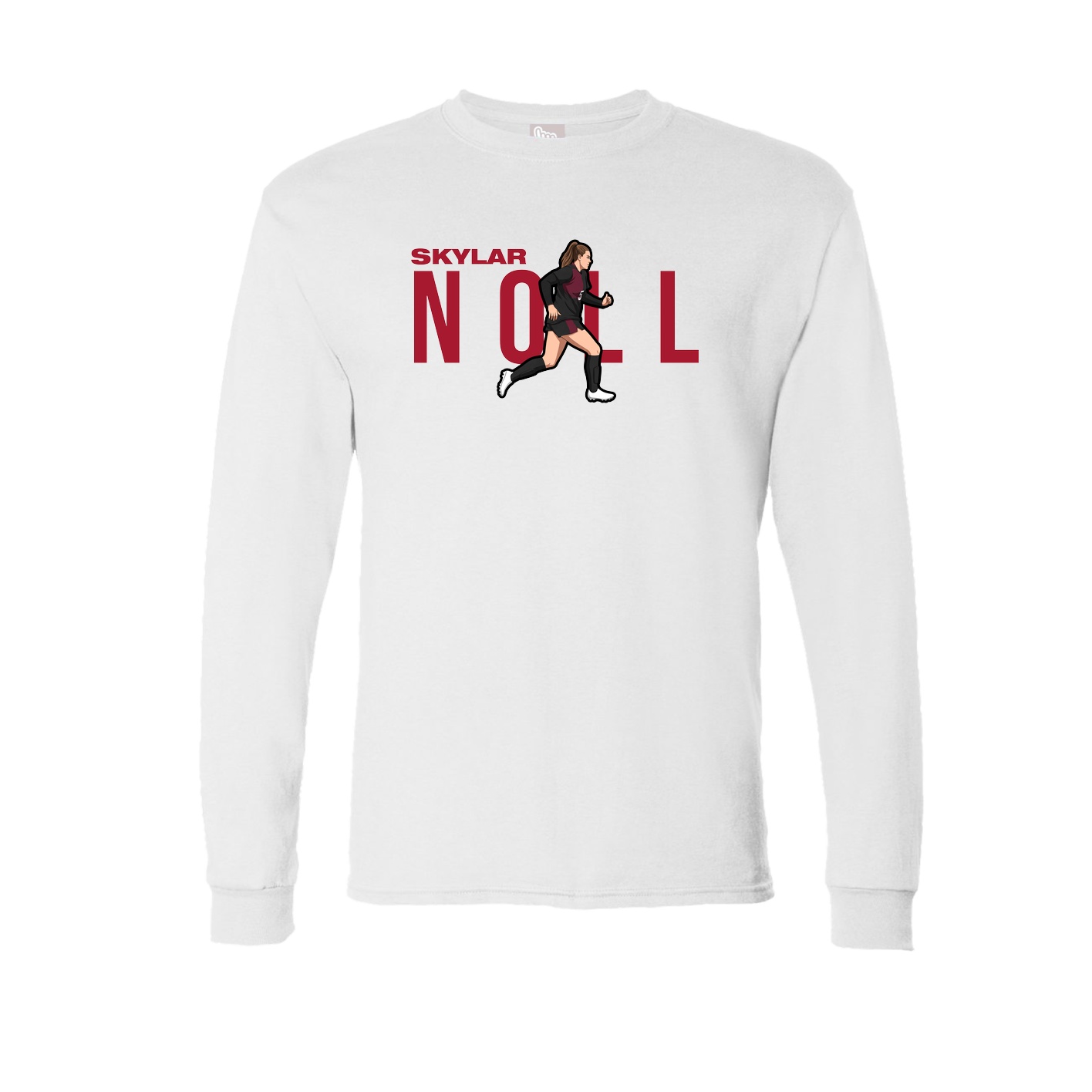 Long Sleeve Tee — Player Name in White