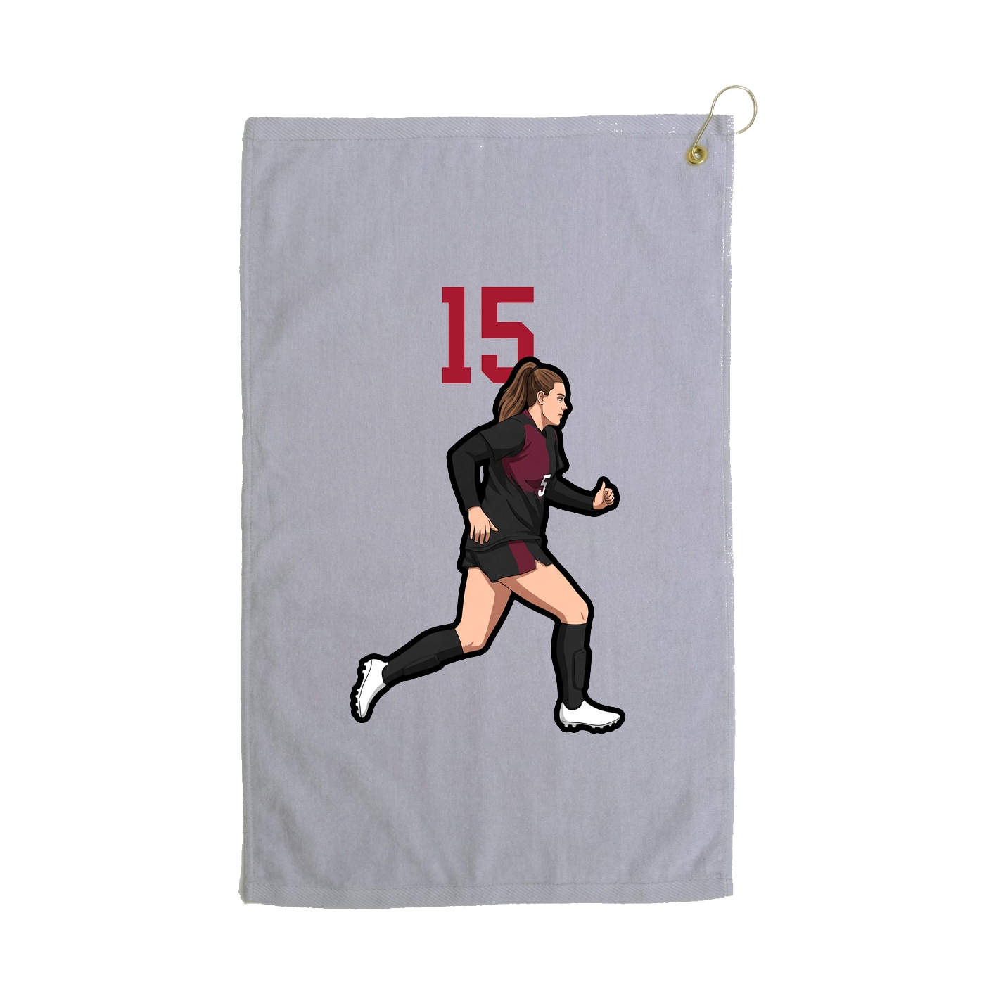 Golf Towel — Number Top in Grey