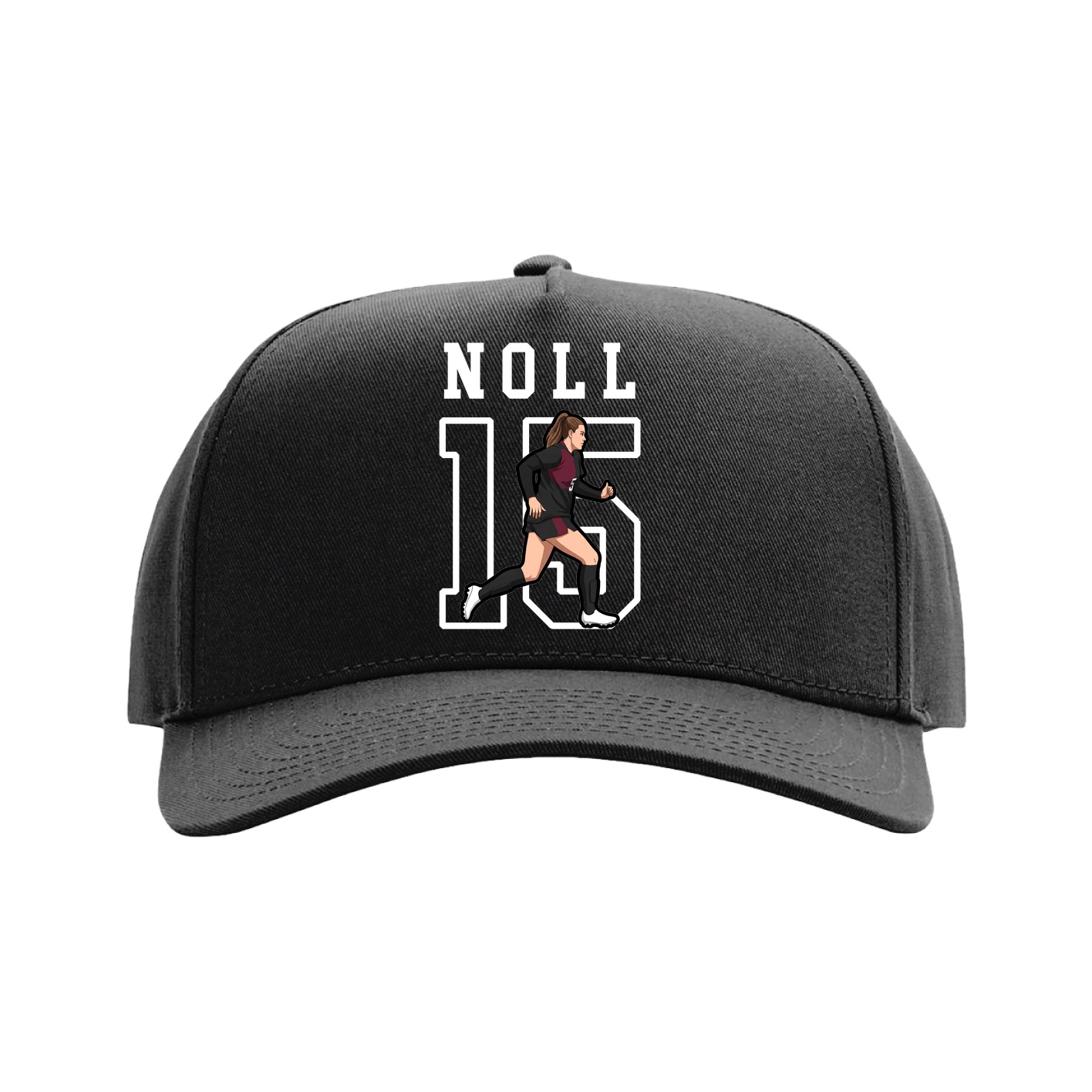 Full Fabric Five-Panel Champ Cap — Shirsey in Black