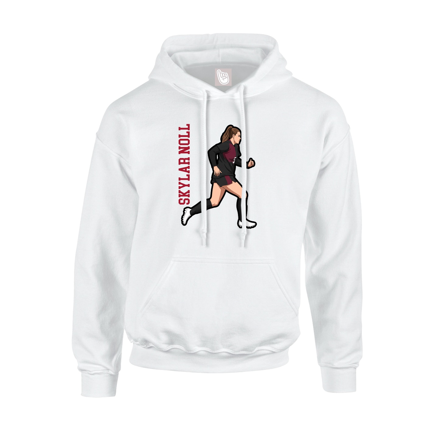 Hoodie — Name Vertical in White