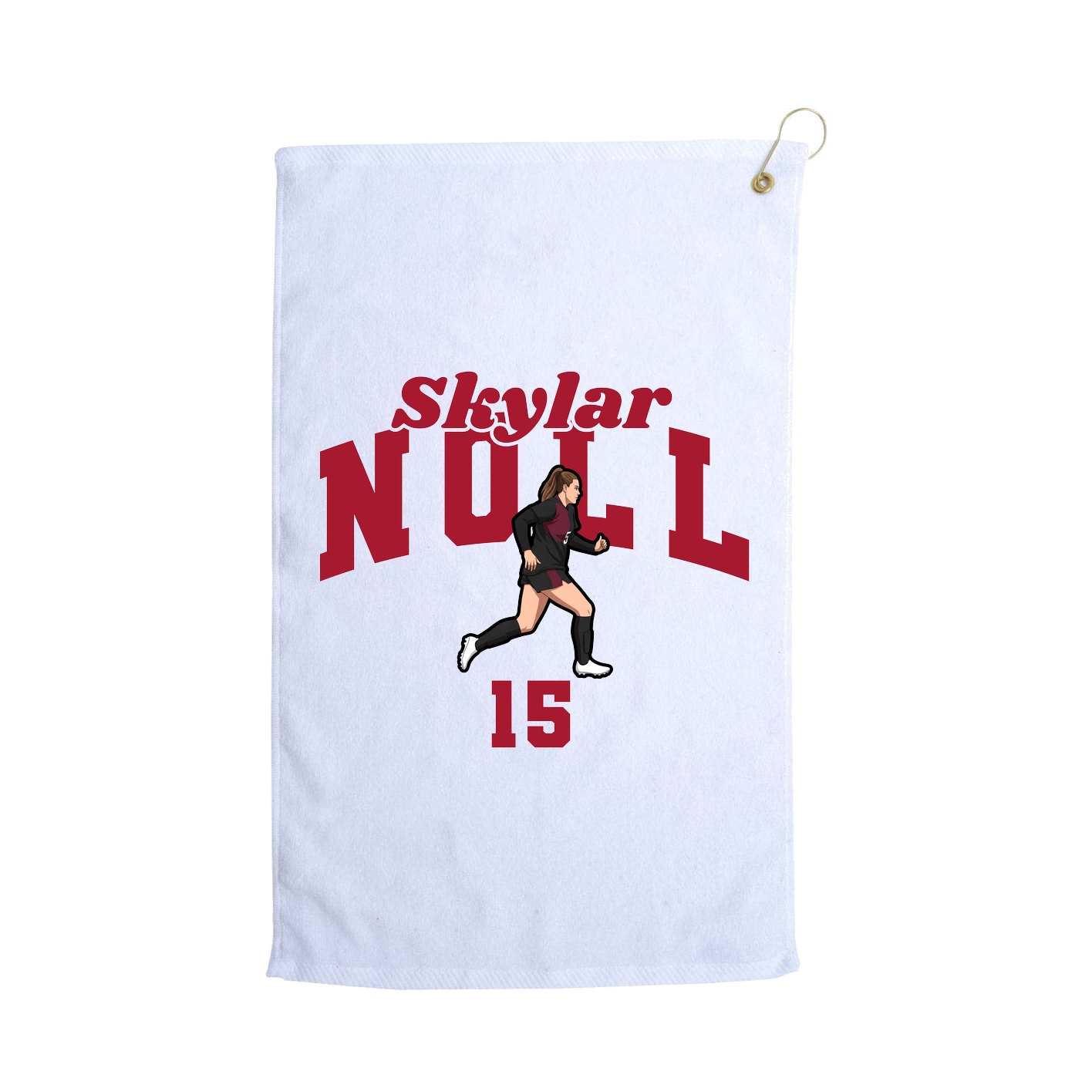 Golf Towel — Signature Arch in White