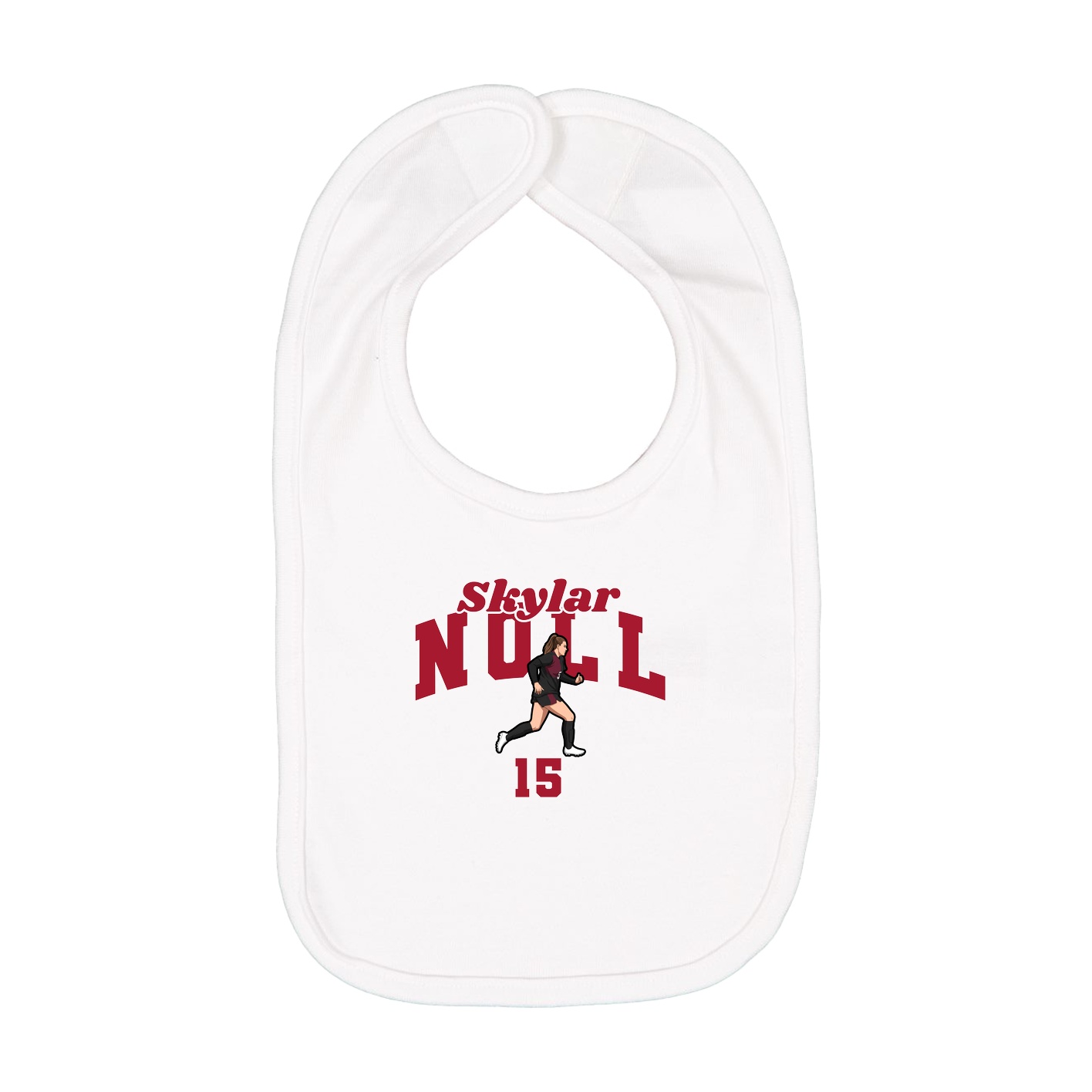 Infant Bib — Signature Arch in White
