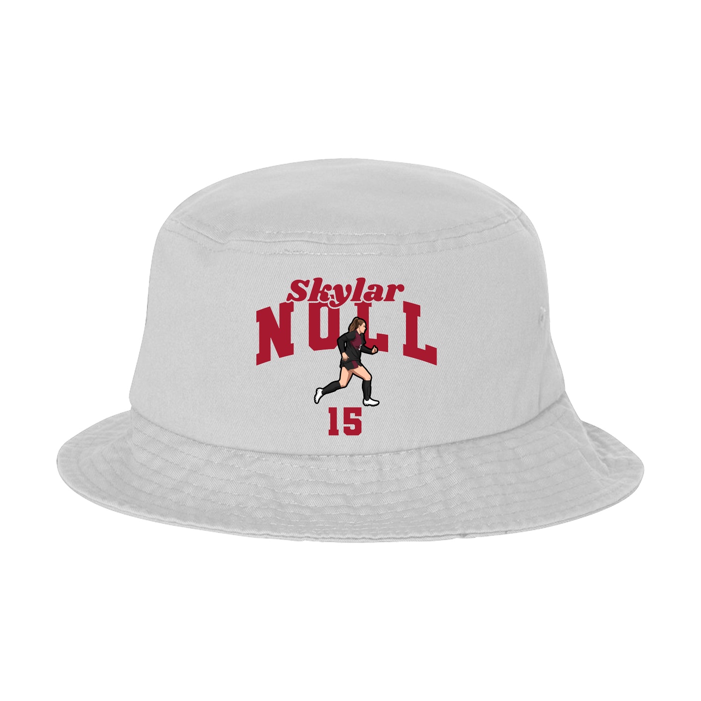 Bucket Cap — Signature Arch in White