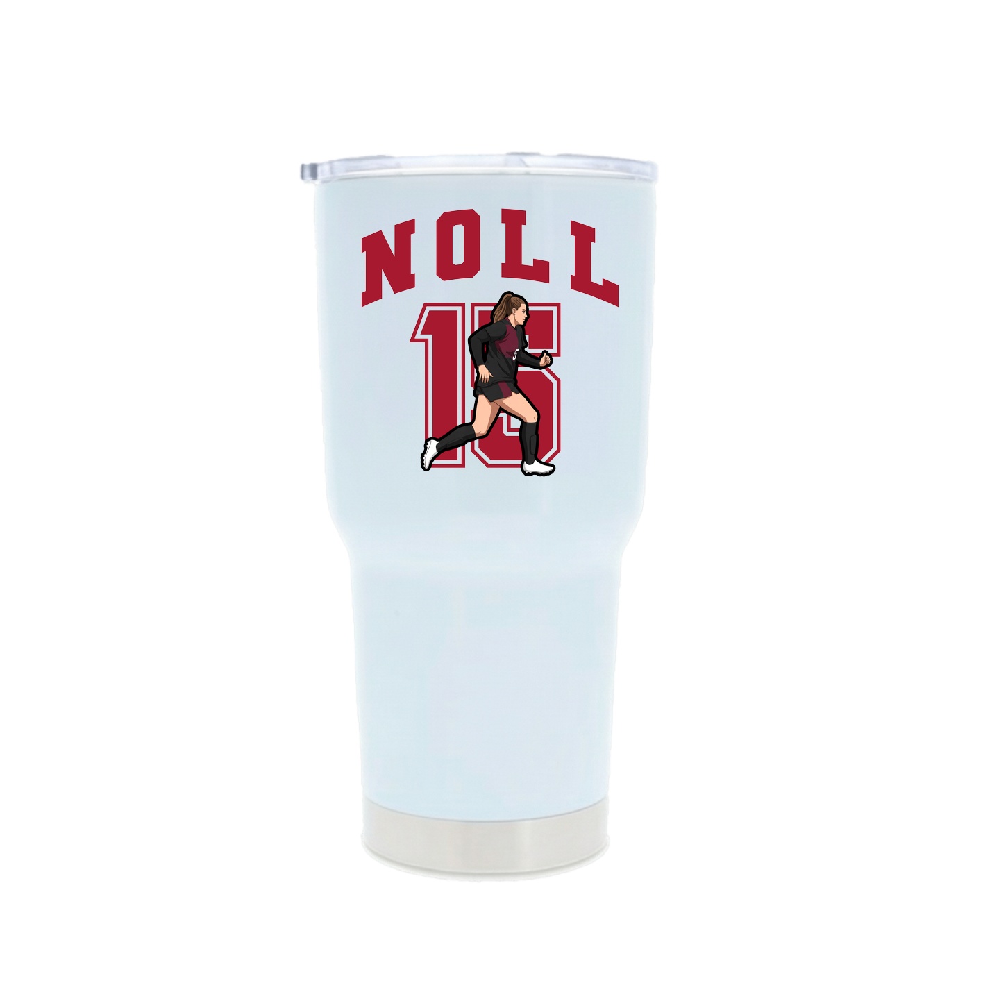 30oz Stainless Steel Tumbler — Number in White