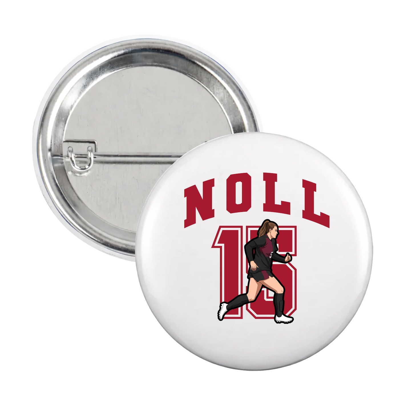 Game Day Button — Number in White