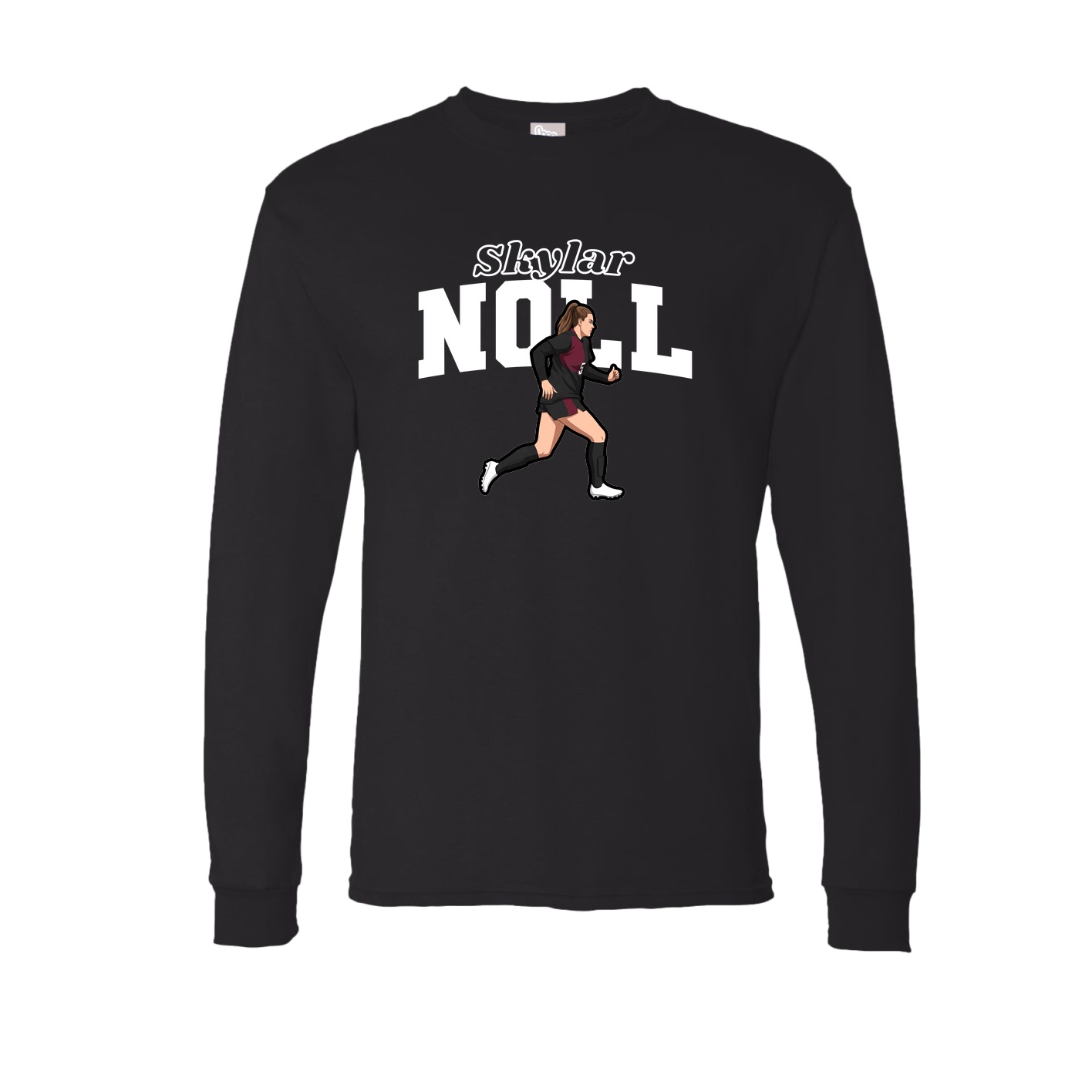 Long Sleeve Tee — Name Arch in Black