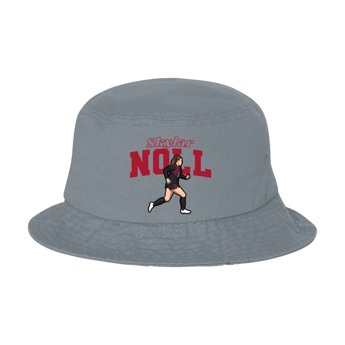 Bucket Cap — Name Arch in Grey