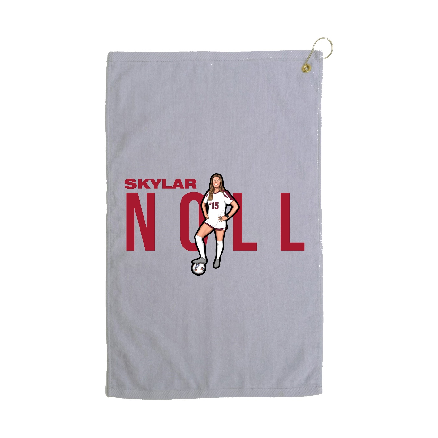Golf Towel — Player Name in Grey