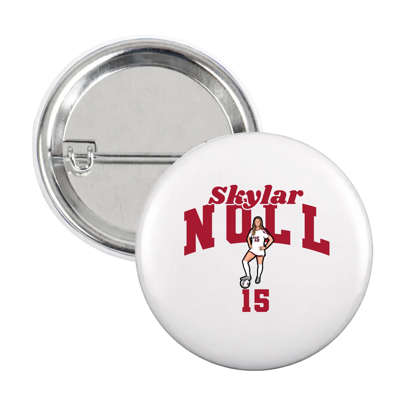 Game Day Button — Signature Arch in White