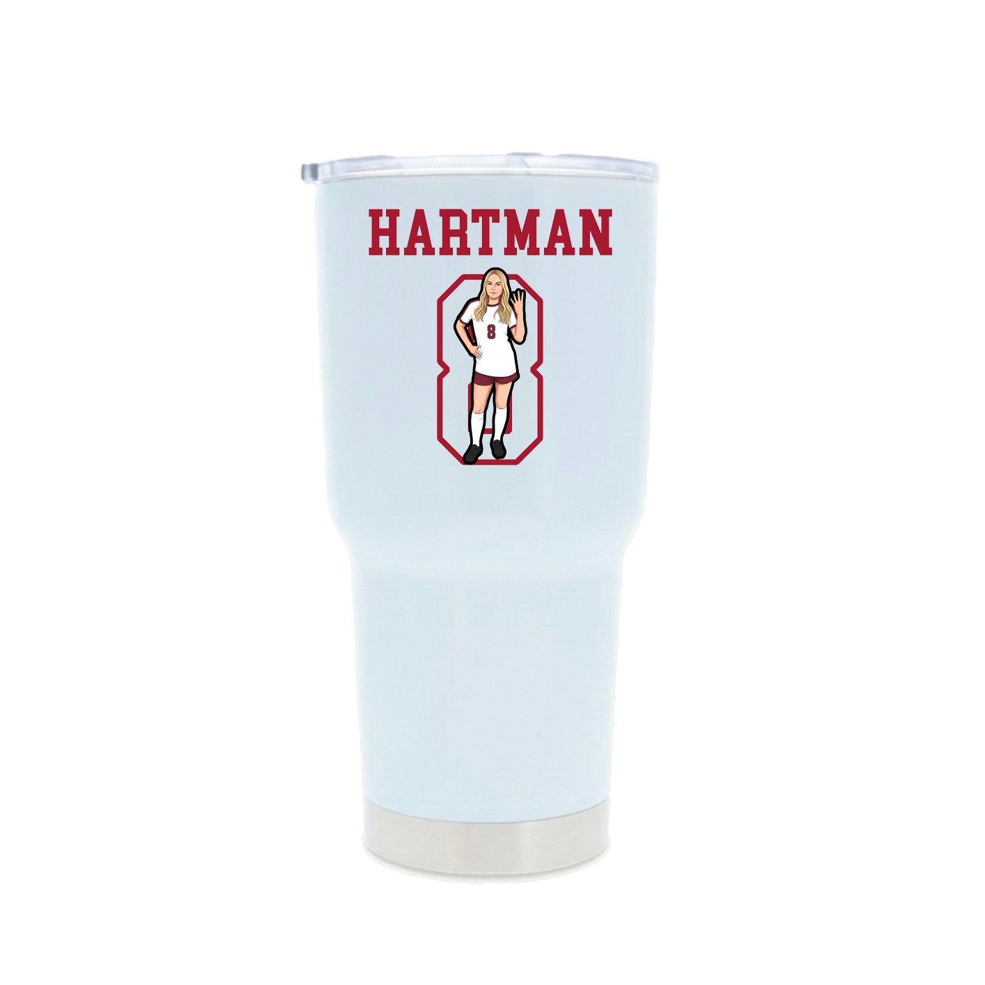 30oz Stainless Steel Tumbler — Shirsey in White