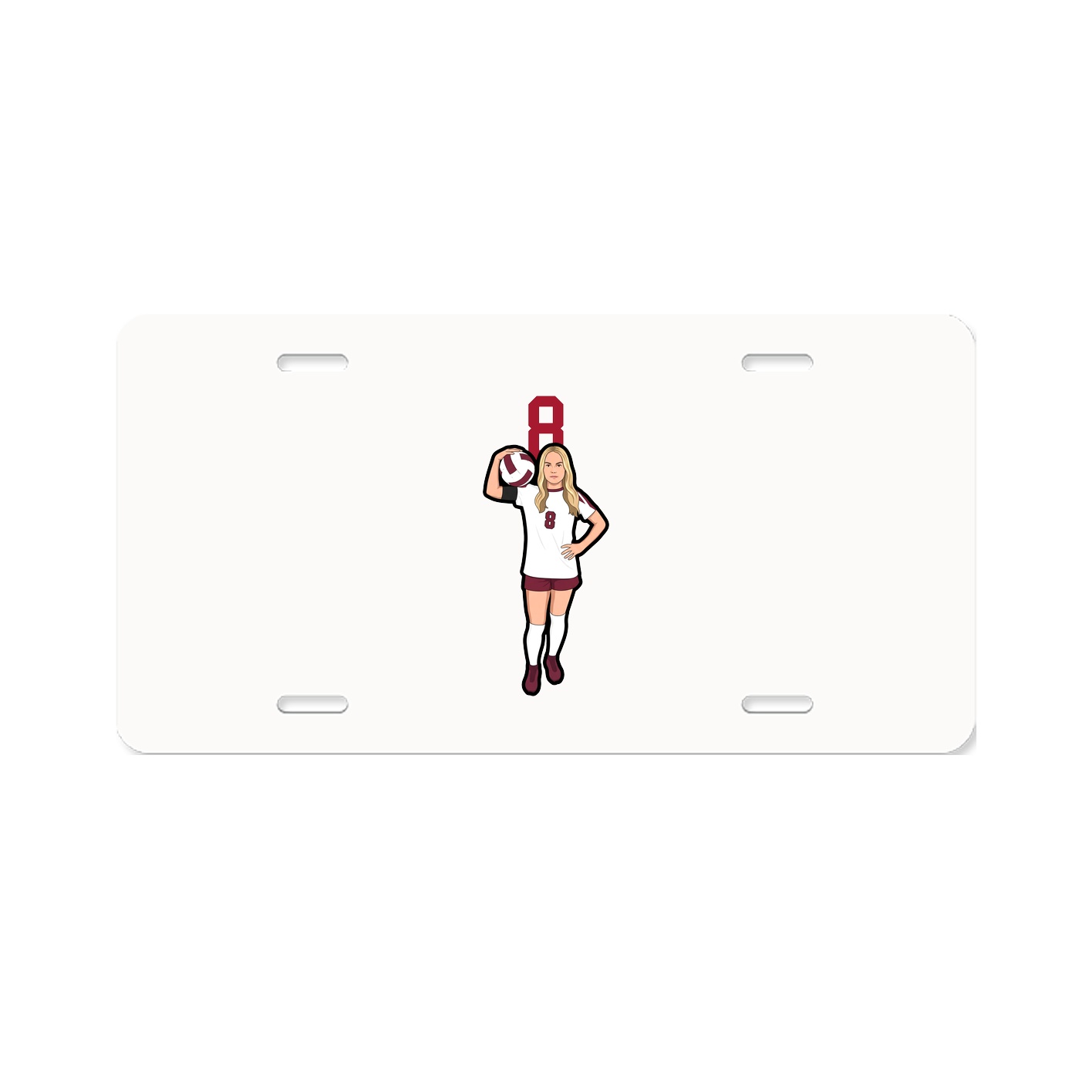 License Plate — Number Top in Classic