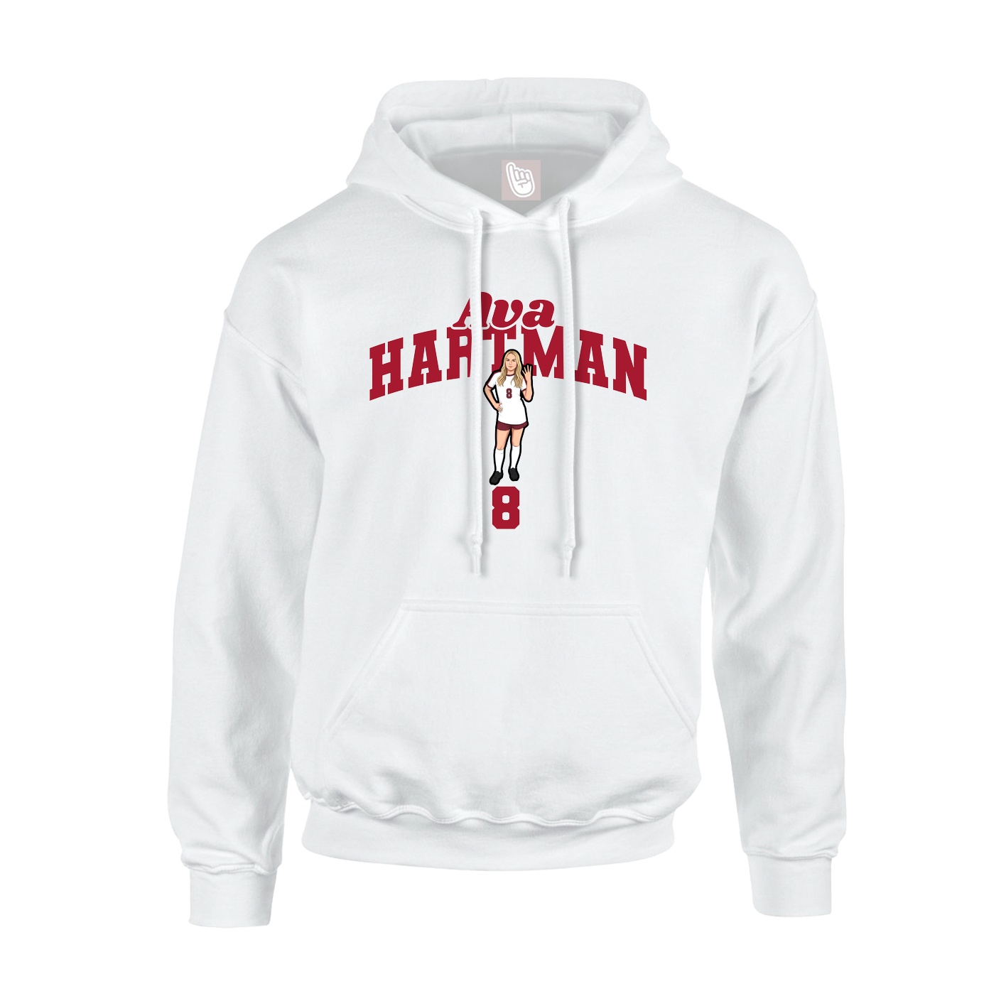 Hoodie — Signature Arch in White