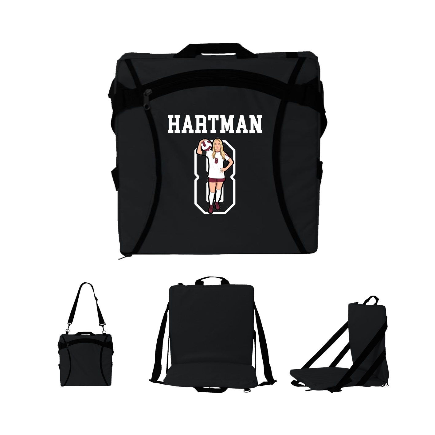 Folding Stadium Seat — Shirsey in Black