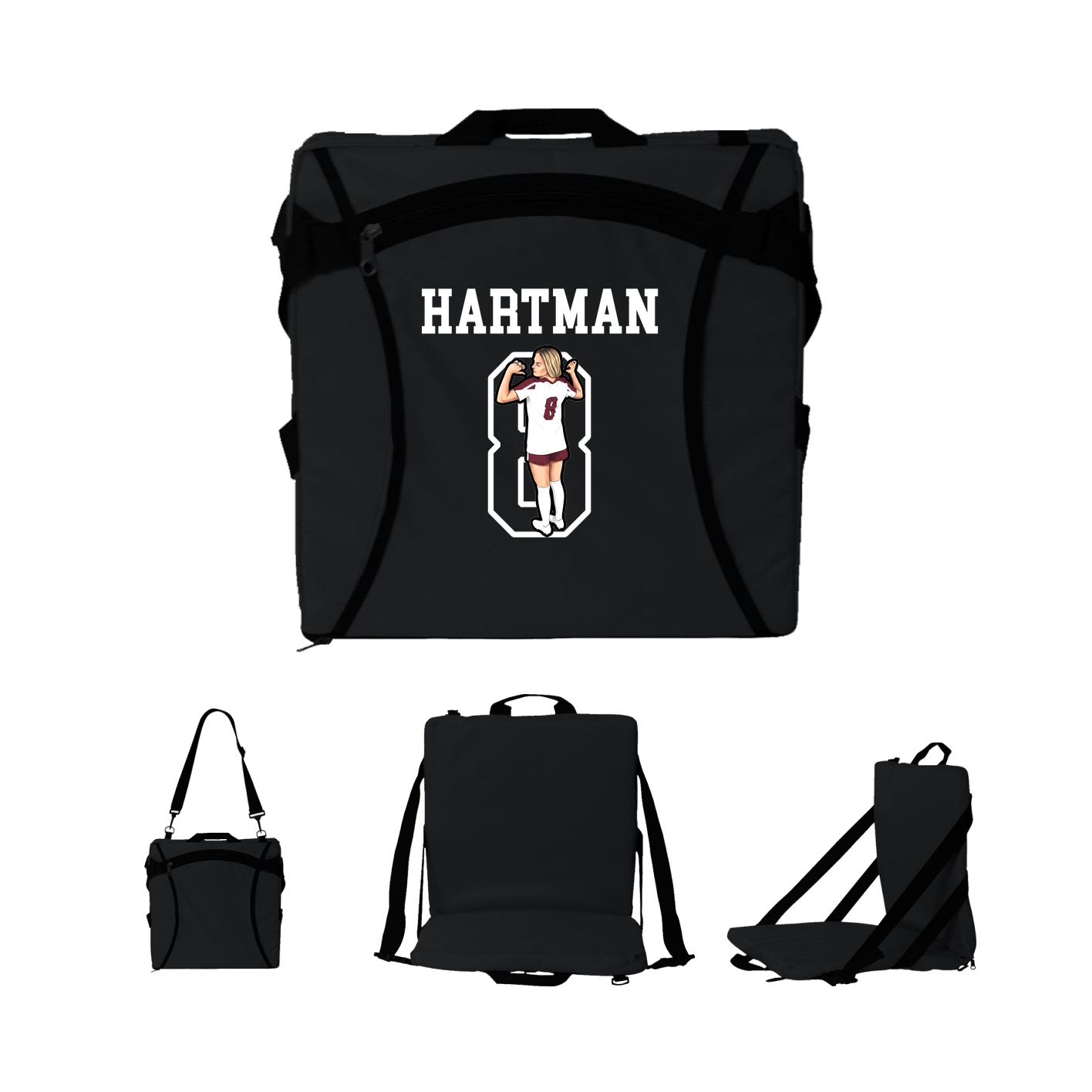 Folding Stadium Seat — Shirsey in Black