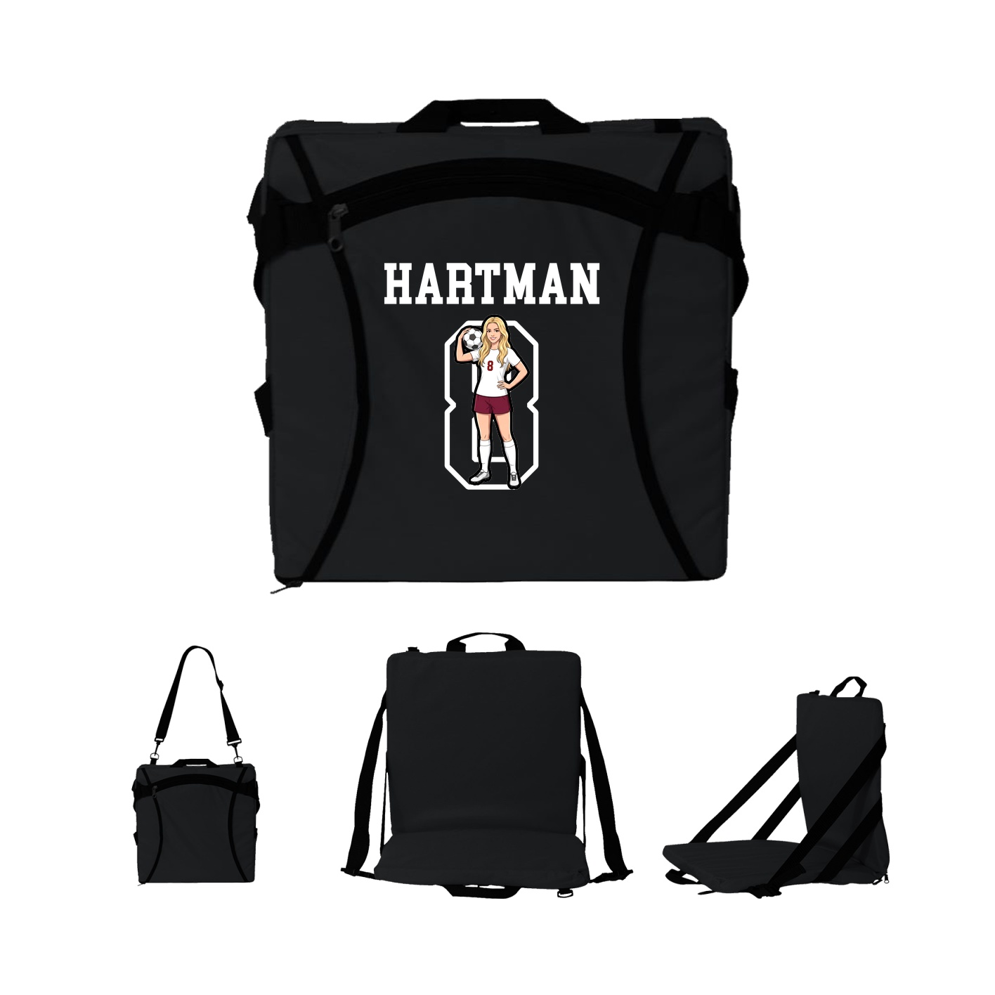 Folding Stadium Seat — Shirsey in Black