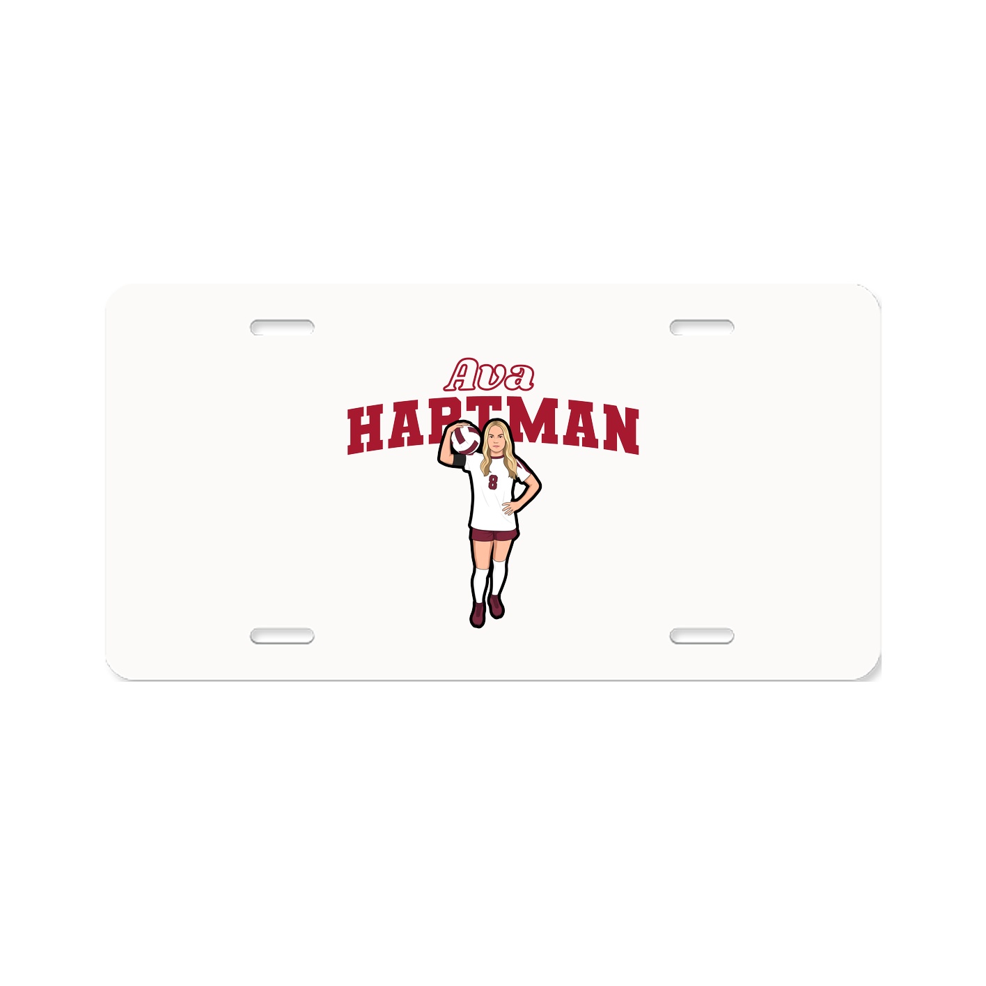License Plate — Name Arch in Classic
