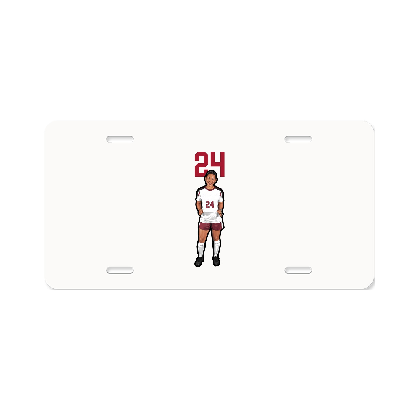 License Plate — Number Top in Classic