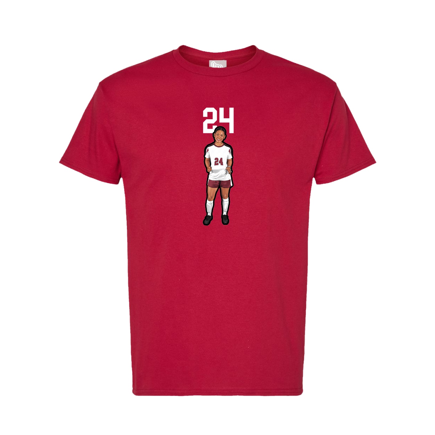 Tee — Number Top in Crimson