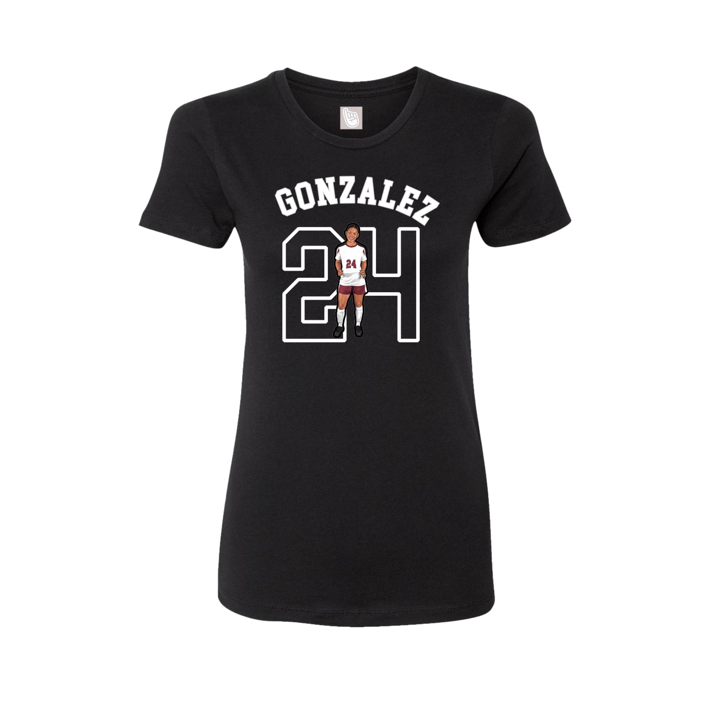 Fitted Women's Tee — Shirsey Arch in Black