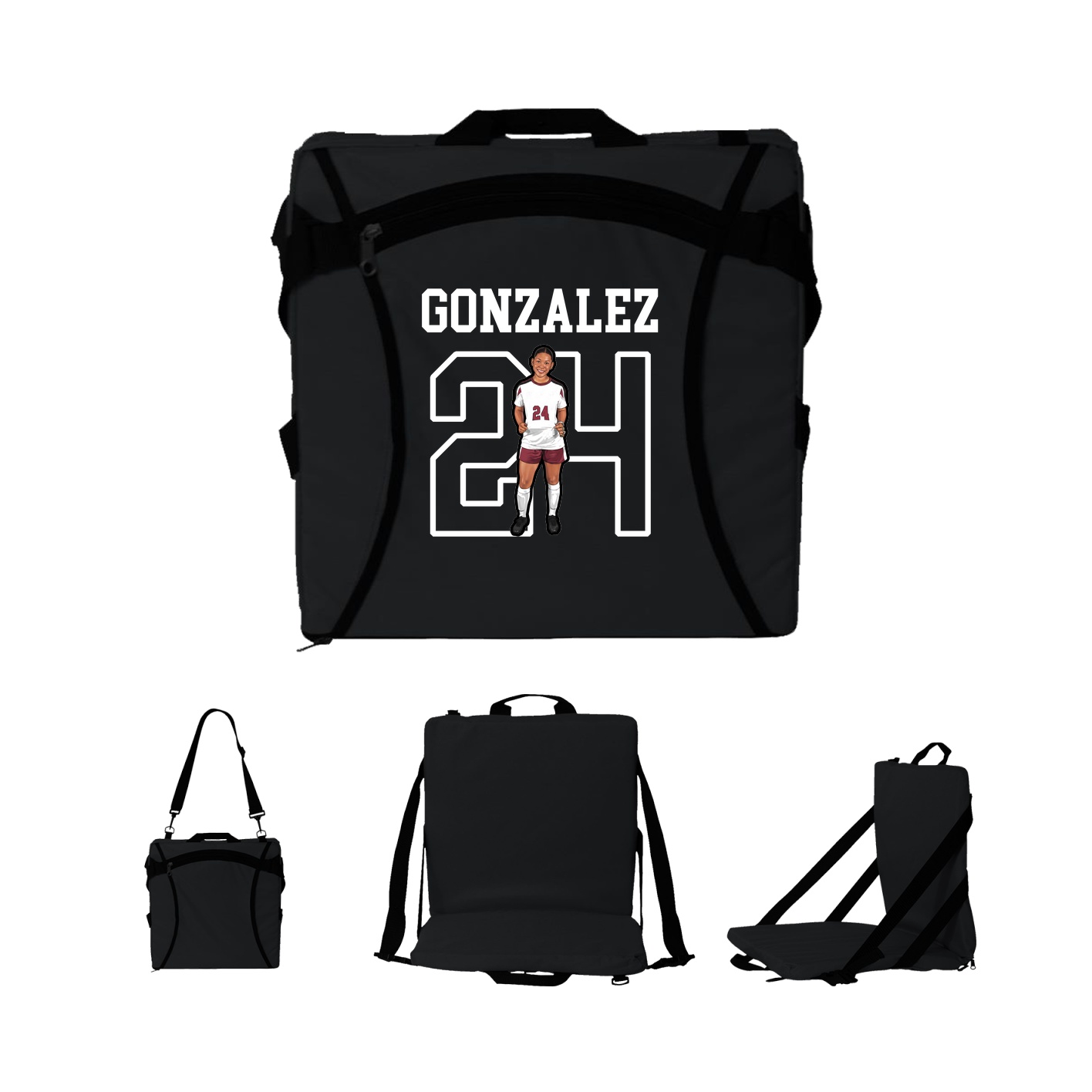 Folding Stadium Seat — Shirsey in Black