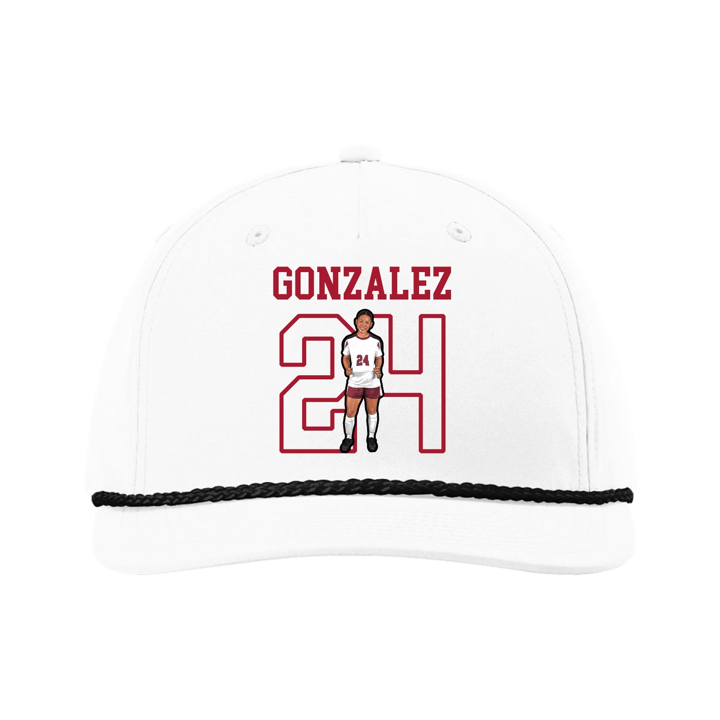Five-Panel Classic Rope Cap — Shirsey in White