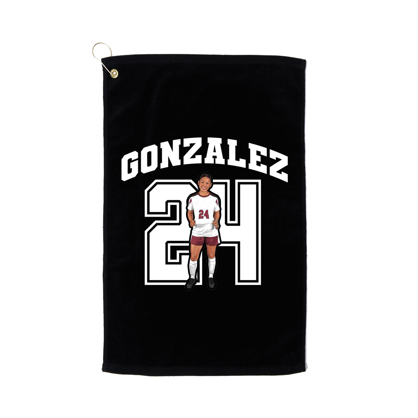 Golf Towel — Number in Black
