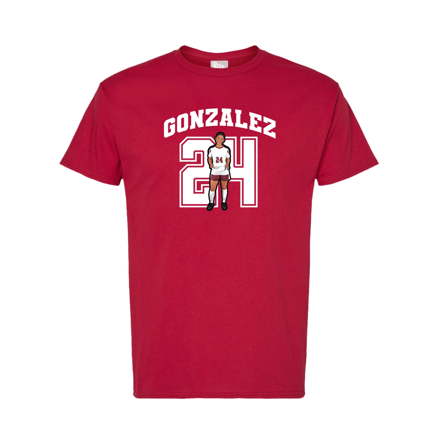 Tee — Number in Crimson