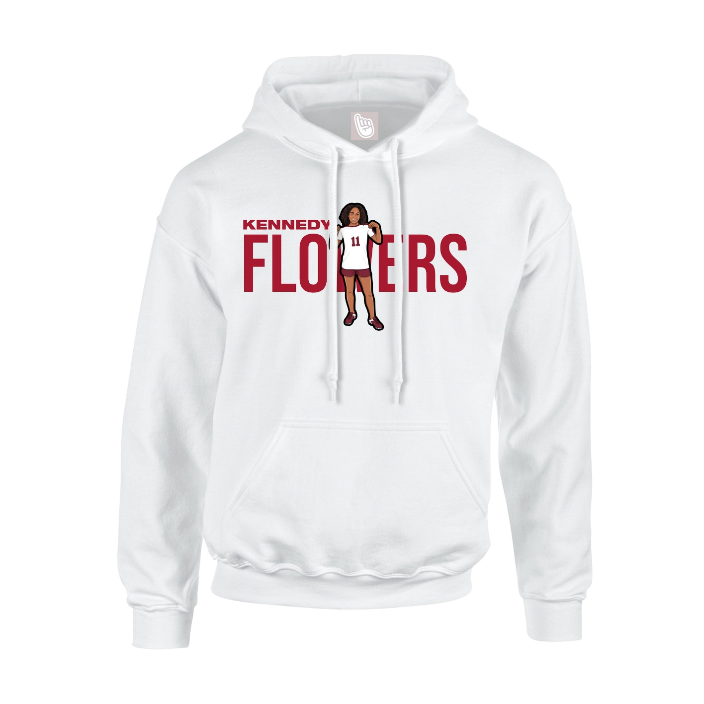 Youth Hoodie — Player Name in White