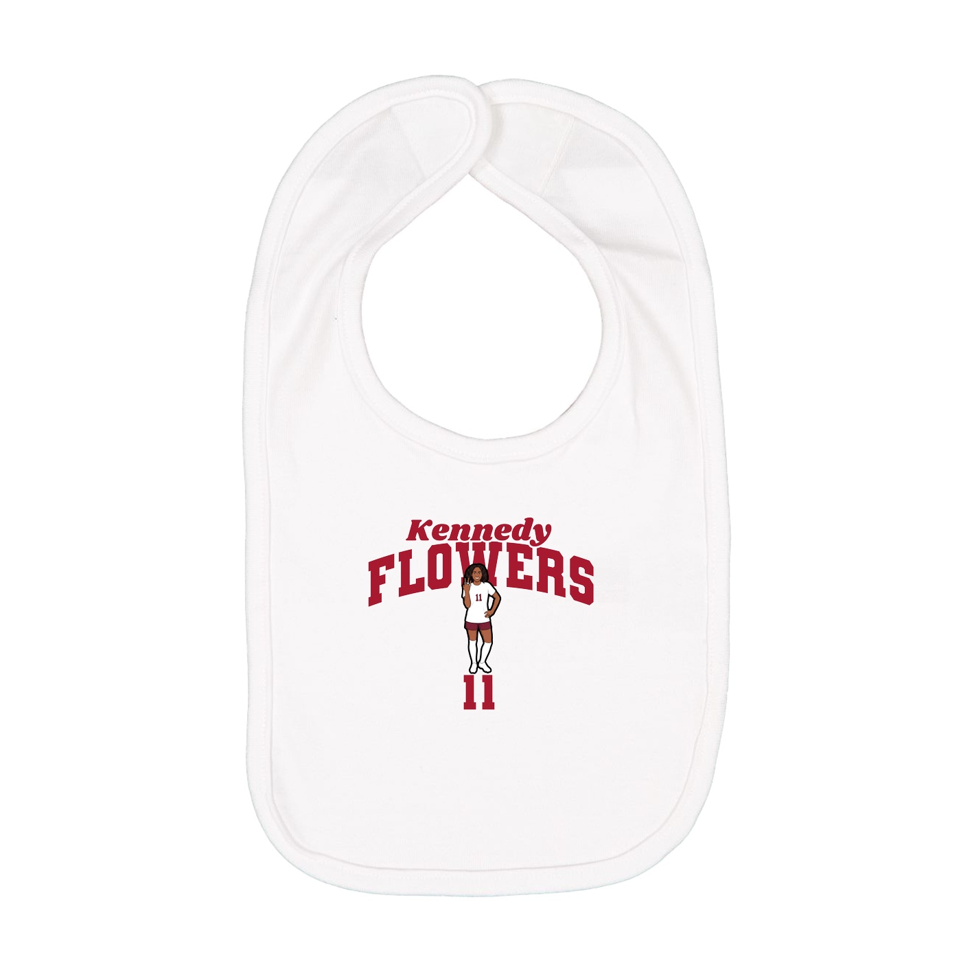 Infant Bib — Signature Arch in White